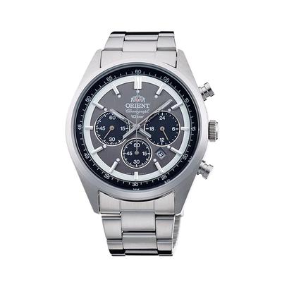 Мужские часы Orient NEO70's Neo Seventies Solar Panda, Сделано в Японии с гарантией производителя, WV0011TX, Темно-серый
