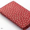Inden Indenya Yushichi Uehara Indenya Genuine Leather Business Card Holder Model Number 2501 Red Background X White Lacquer Hemp Leaf Pattern Genuine