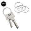 10Pcs/Pack Useful Clasps Pocket Stainless Steel Chain Loop Split Key Ring Keychain