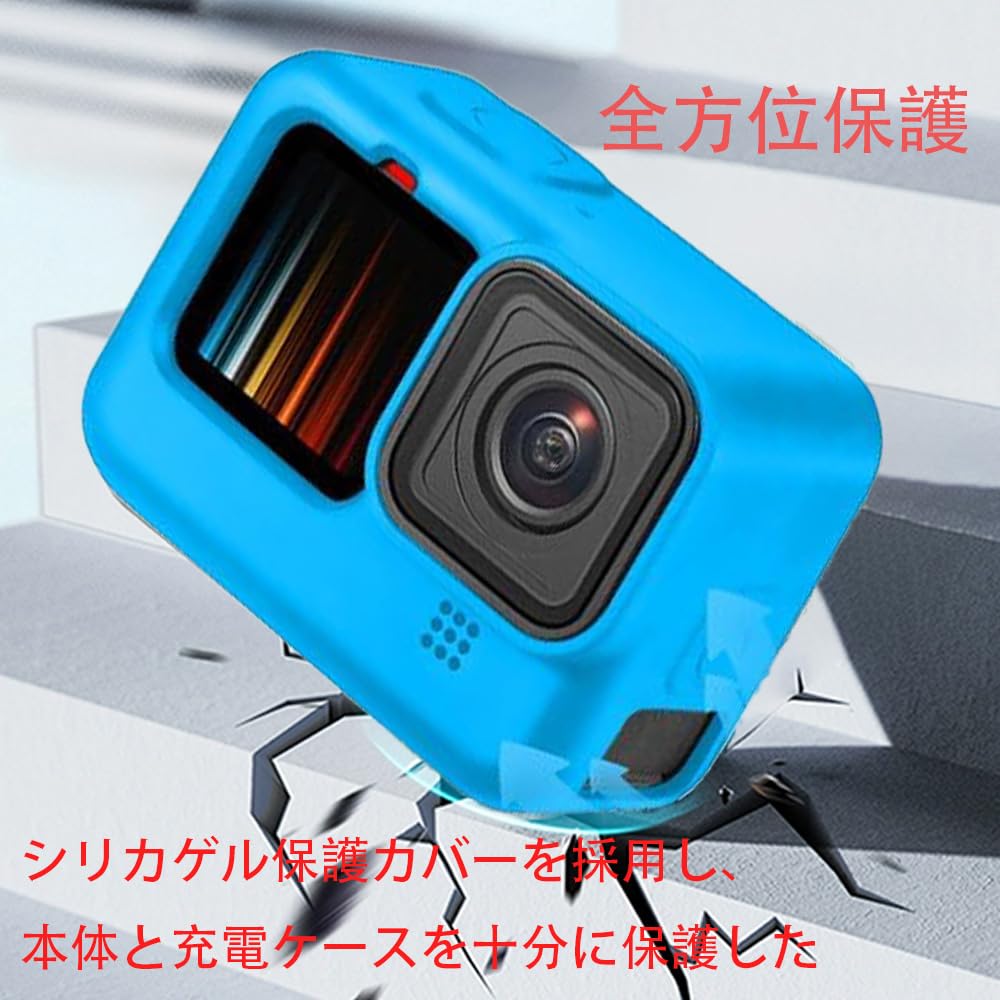 For GoPro HERO 13 Protective Case Blue Silica Gel Cover Lens Cover Full Protection Waterproof Fall Prevention Collision Prevention Pollution