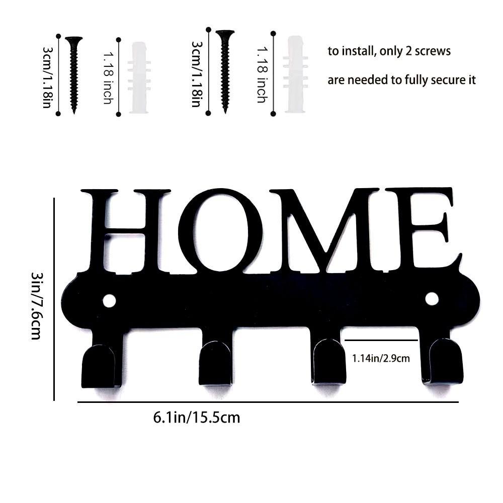 Heart Shaped Key Holder Iron Material Key Wall Hook Wall Mounted Key Holder  Living Room