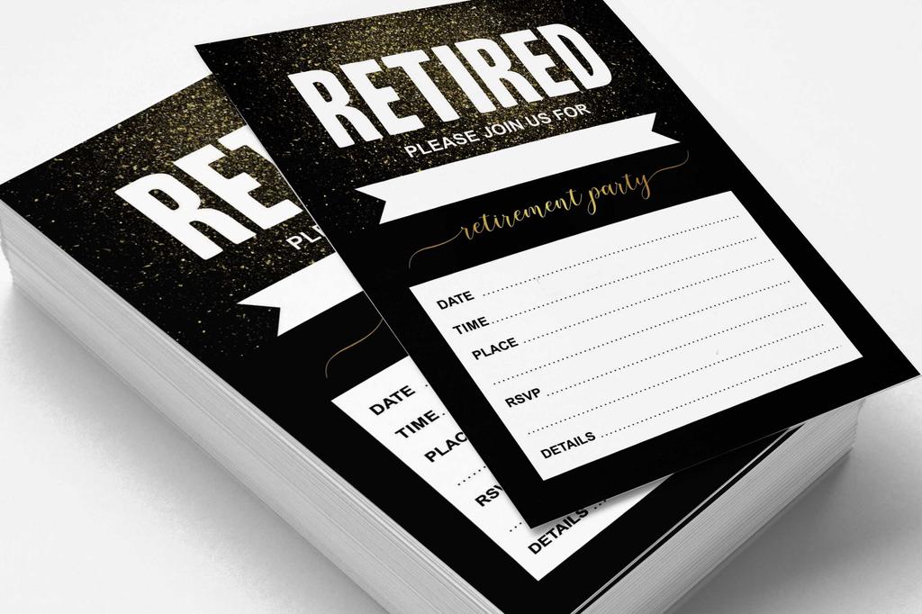 Inkdotpot Упаковка из 30 приглашений «Присоединяйтесь к нам» с конвертами, пригласительные открытки на вечеринку по случаю выхода на пенсию, принадлежности для вечеринок в стиле «Заполняй в». 5 X 7 дюймов