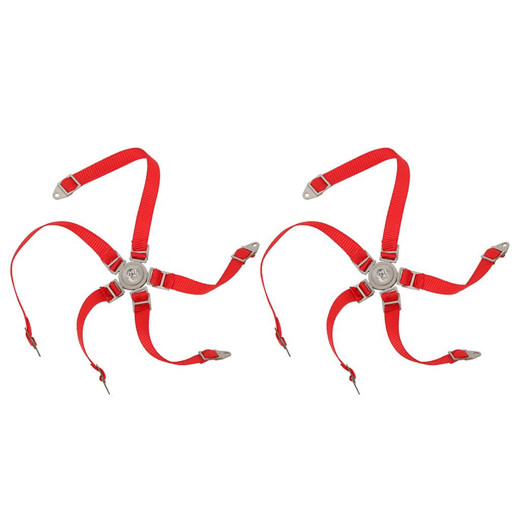 2PCS Simulated Driver Seat Belt Safety Simulation Strap for Axial 1 10 90018 RC Course TruckRed