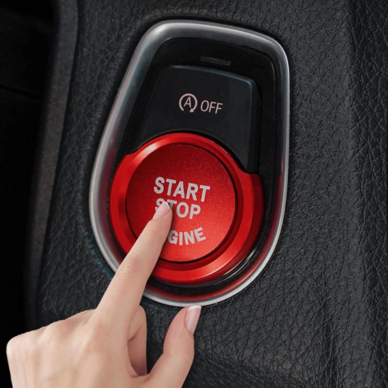 Для BMW 1 2 3 4 серии X1 F48 F20 F21 F30 F32 F33 F34 F36 F45 F46 наклейки на кнопку запуска двигателя автомобиля брелок для ключей зажигания отделка крышки