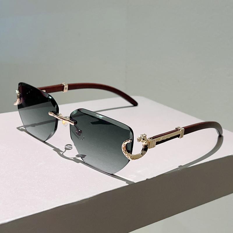 Винтажные солнцезащитные очки без оправы Mew Модные Градиентные Дизайнерские Солнцезащитные Очки Люксового Бренда Женские Трендовые Стильные Декоративные Солнцезащитные Очки