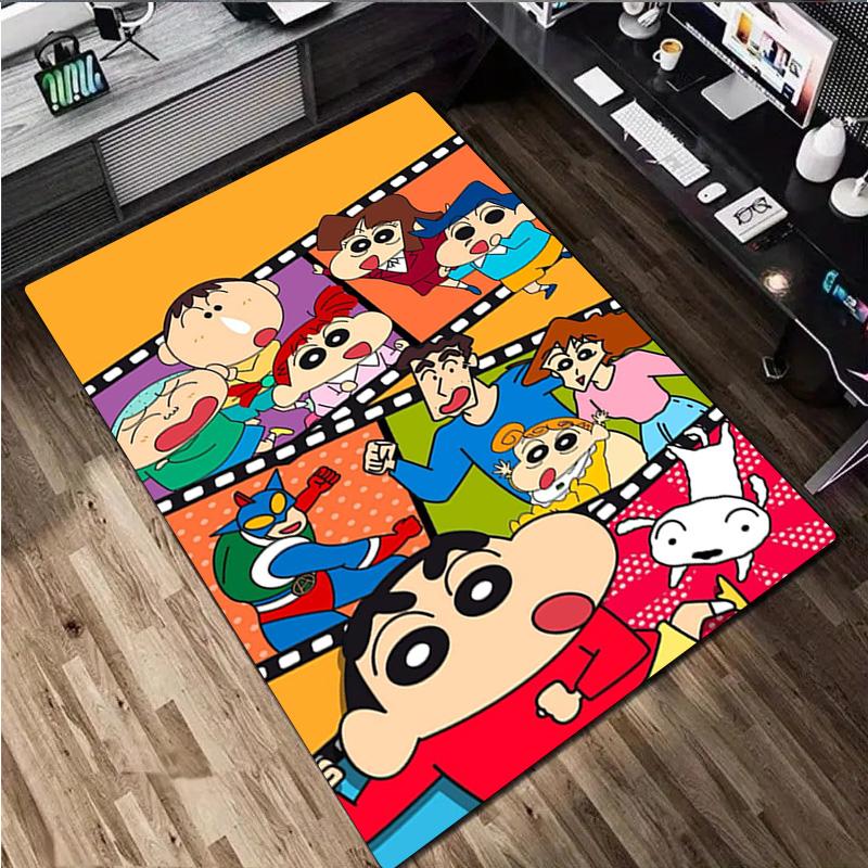 Crayon Shin-chan Carpet Office Decorative Carpet For Living Room Bedroom Door Mat Floor Rug Computer Chair Area Rug
