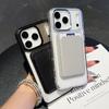 KEYSION Магнитный PU держатель для карт Сумка Чехол для телефона для MagSafe для iPhone 17 Pro Max 17 Air Прозрачная ТПУ+ПК Противоударная задняя крышка