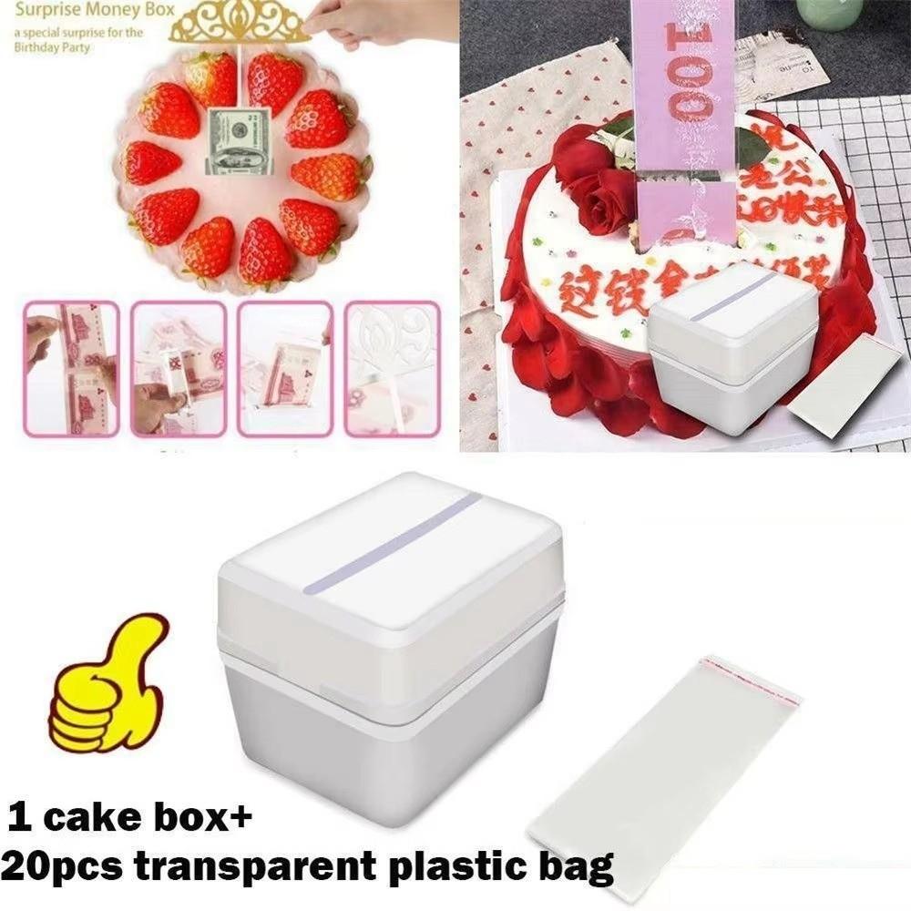 Storage Cake Money Box Cake Decoration Storage Box New Cake Topper Party Supplies