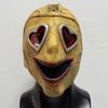 2026 Halloween Glowing Heart Eyes Horror Latex Mask Adult Full Head Movie Costume Accessory with Lighting