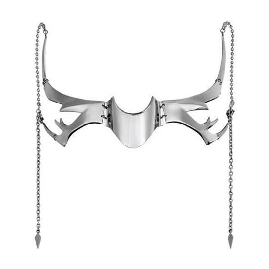 Металлическая полумаска Yousheng с цепочкой для лица, аксессуары, маска эльфа, костюм для косплея, реквизит для карнавала, бара, маскарадного костюма на Хэллоуин