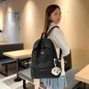 Solid Color Student Schoolbag Women's Large Capacity Backpack Travel Backpack