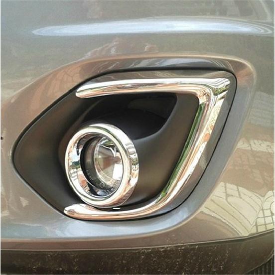 For Mitsubishi ASX 2013 2014 2015 ABS Chrome Front Foglight Lamp Eyebrow Frame Rear Fog Light Cover Trim Car Styling