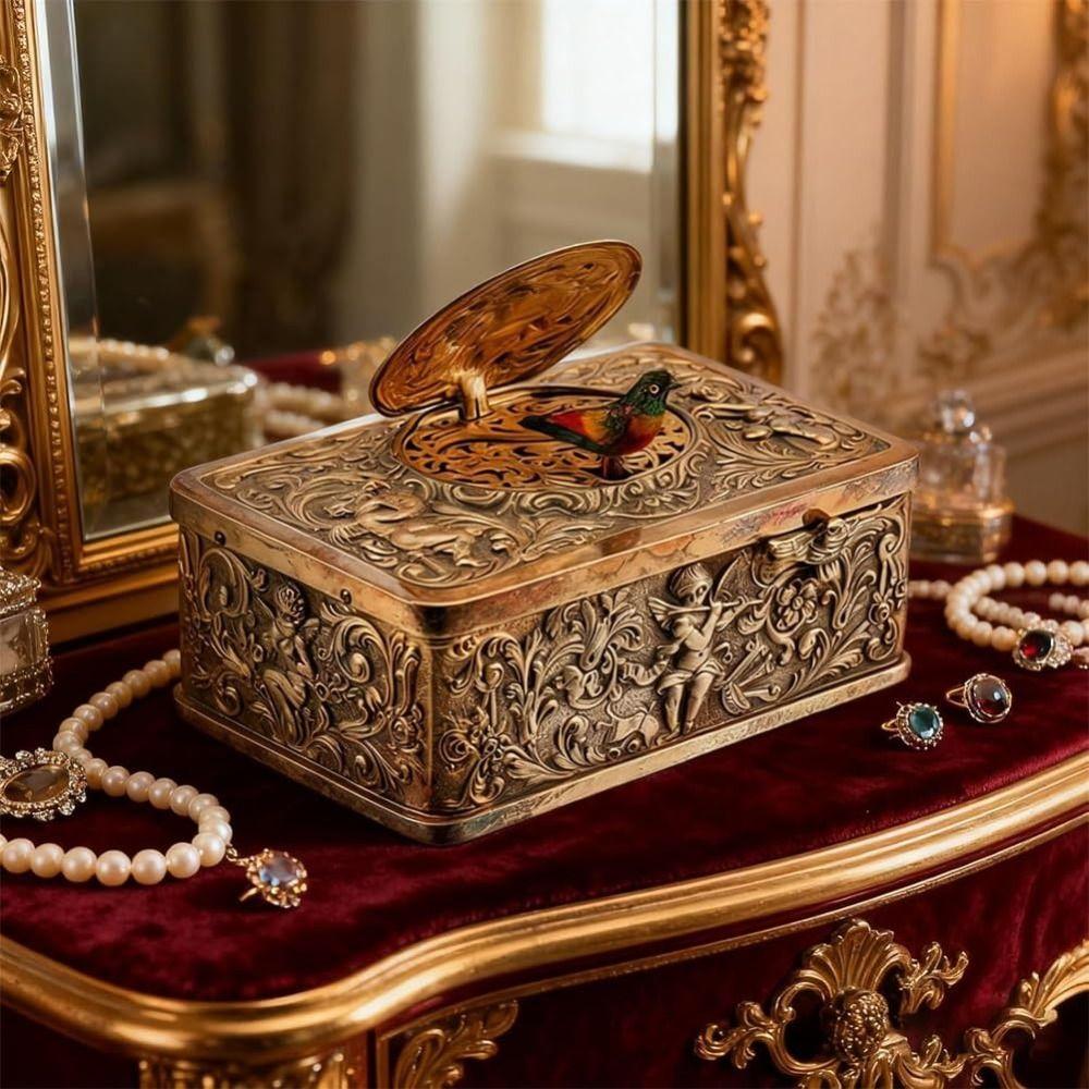 Vintage Singing Bird Music Box Elegant Mechanical Music Box Wind Up Music Box Home Decoration