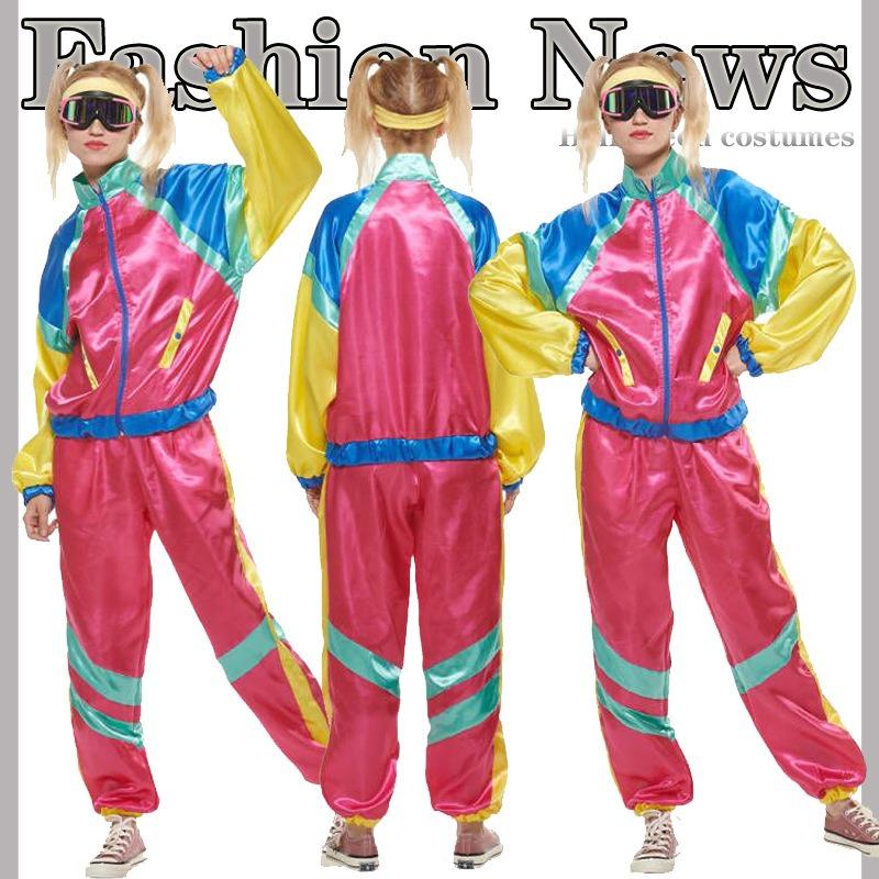 Couple Retro 70th Generation Hip Hop Rock Music Opera Costume, Halloween Men's Stage Costume