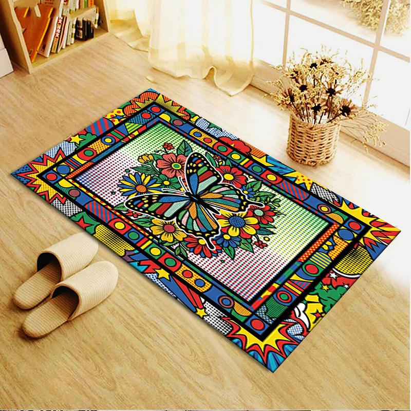 2025 New Modern Butterfly Carpet Rug for Living Room Bedroom Home Sofa Decoration,Kids play Non-slip Floor Mat77