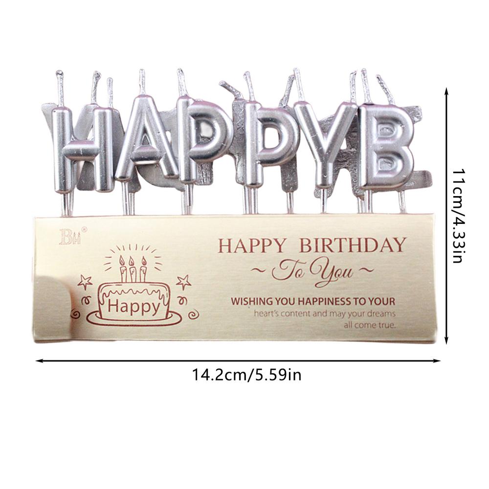 Happy Birthday Gold Letter Candle Silver Happy Birthday Candle Party Birthday Candle Anniversary Celebration Birthday Candle