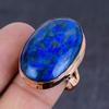 Lapis Lazuli Ethnic Style Copper Jewelry Ring Size 9 f7O97