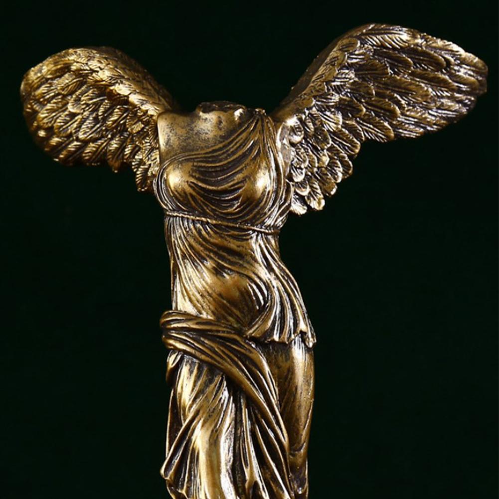 Для Goddess of Victory Настольная скульптура из смолы Крылатая статуэтка Украшение для поддержки и вдохновения с детализированным крылатым дизайном