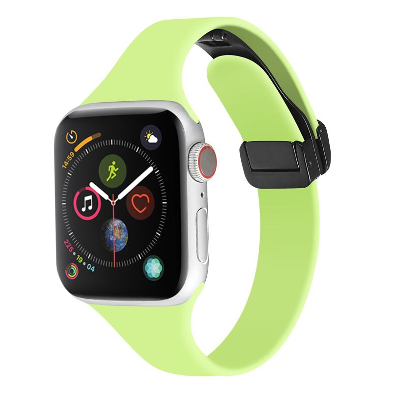 Силиконовый ремешок для Apple Watch Band 44 мм, 45 мм, 49 мм, 40 мм, 41 мм, 42 мм, 38 мм, спортивный браслет с магнитной пряжкой Iwatch 7 8 5 4 SE Ultra