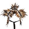 Gothic Style Fake Collar with Layered Feathers Lightweight Durable Fabric Feather Cape Black Shawl Versatile Accessory
