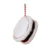 Christmas Drum Hanging Ornament for Tree Decoration Plush Fabric Texture Classic