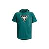 Bull Print Hooded Pullover Short Sleeve T-Shirt Men Tops Dark-Green 1378019-722