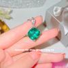 Настоящий кулон Изумрудный тон Зеленый Collares Mujer Naszyjnik Для женщин Изумрудные украшения Origin Кулон с драгоценным камнем Модный кулон