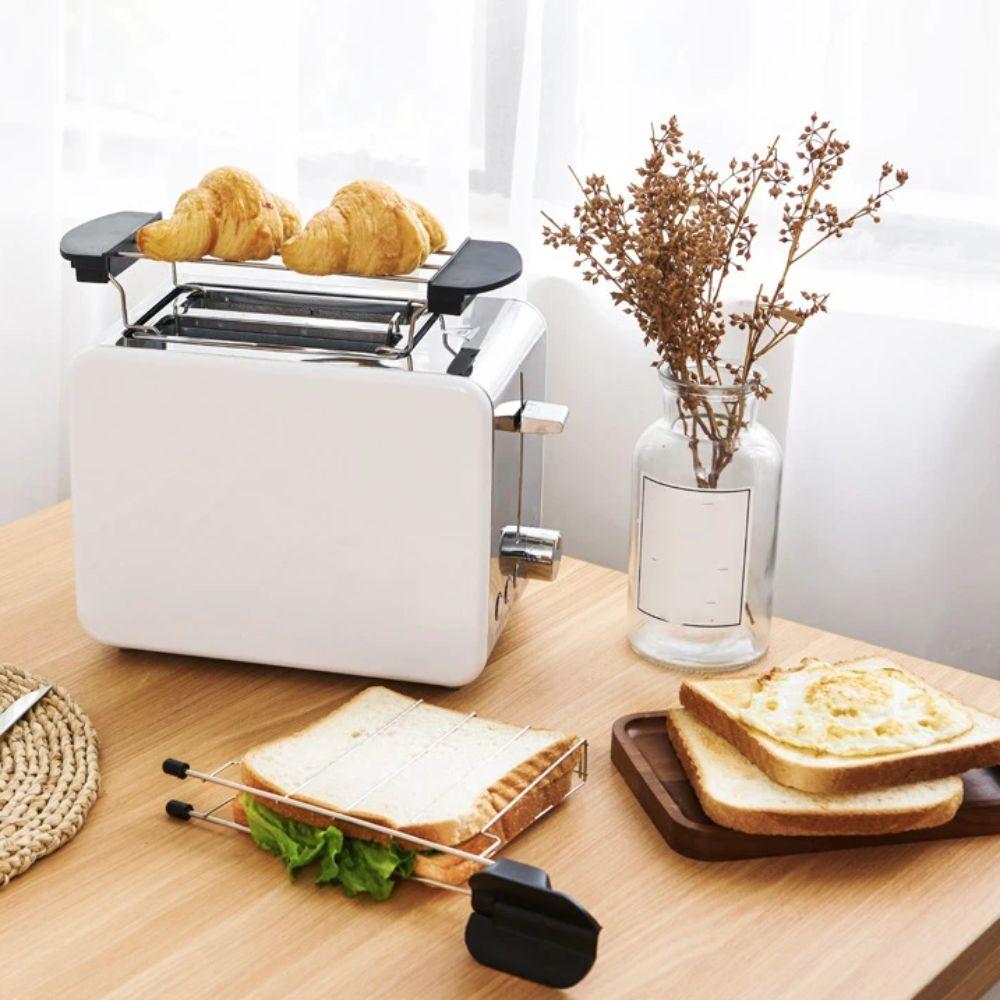 Anti-scald Handle Toast Slice Holder Heat-resistant Sandwich Holder Toaster Grill Rack Breakfast