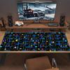 Pac-Man Large Size Mouse Pad Large Gaming Table Cushion Non-slip Laptop Tablet Big Mousepad XXL Mat Mini PC Playmat With Lock edge