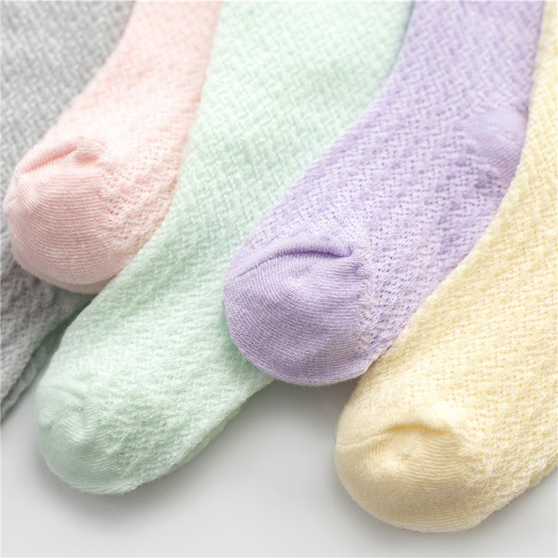 Breathable for Toddlers Girl's Knee High Socks Soft with Bowknot Comfy Princess Ruffle Cotton Solid Color Socks