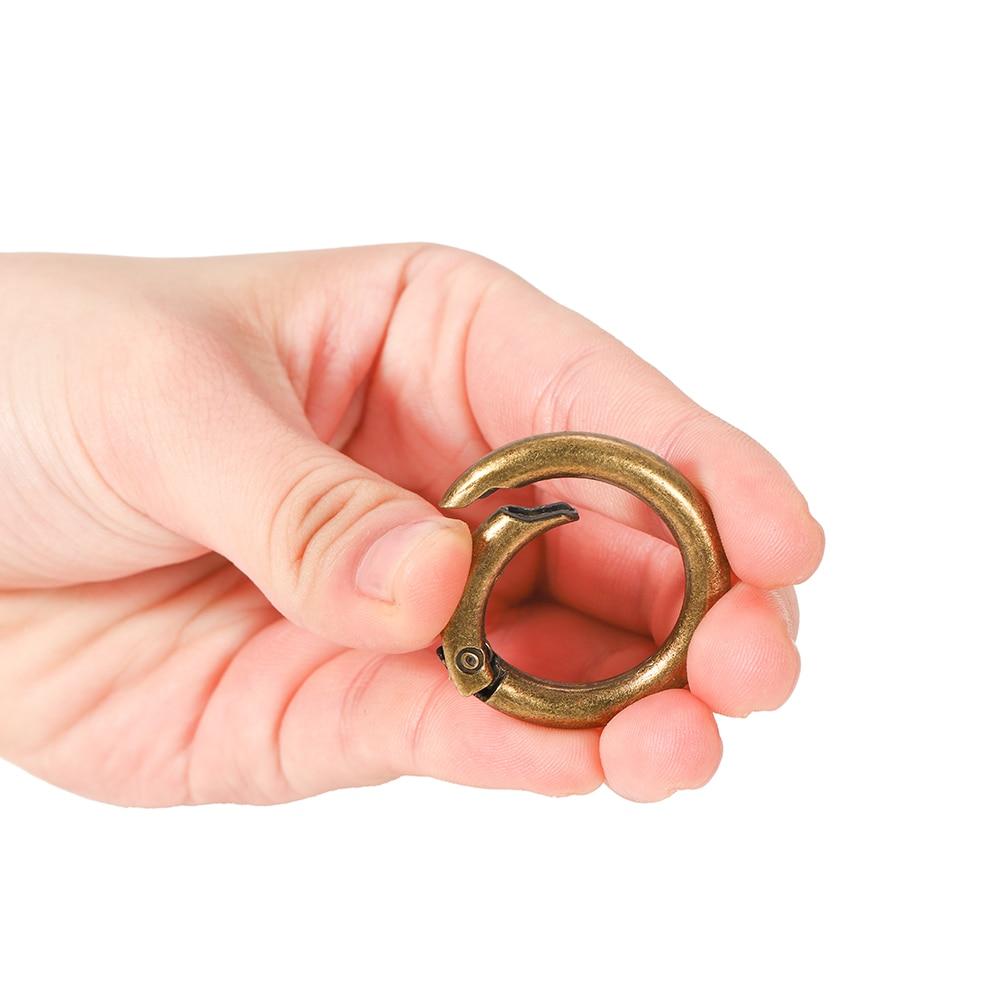 5 шт./лот, металлические уплотнительные кольца, пружинные застежки, открывающийся круглый карабин, брелок для ключей, зажимы для сумки, крючок, пряжки на цепочке для собак, разъем для ювелирных изделий «сделай сам»