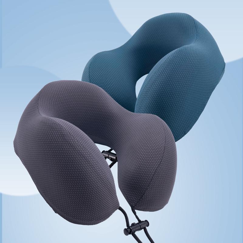 Подушка для шеи для путешествий, подушка для шеи в самолете, пена с эффектом памяти, эргономичная подушка для шеи, идеально подходит для самолета, автомобиля, офиса