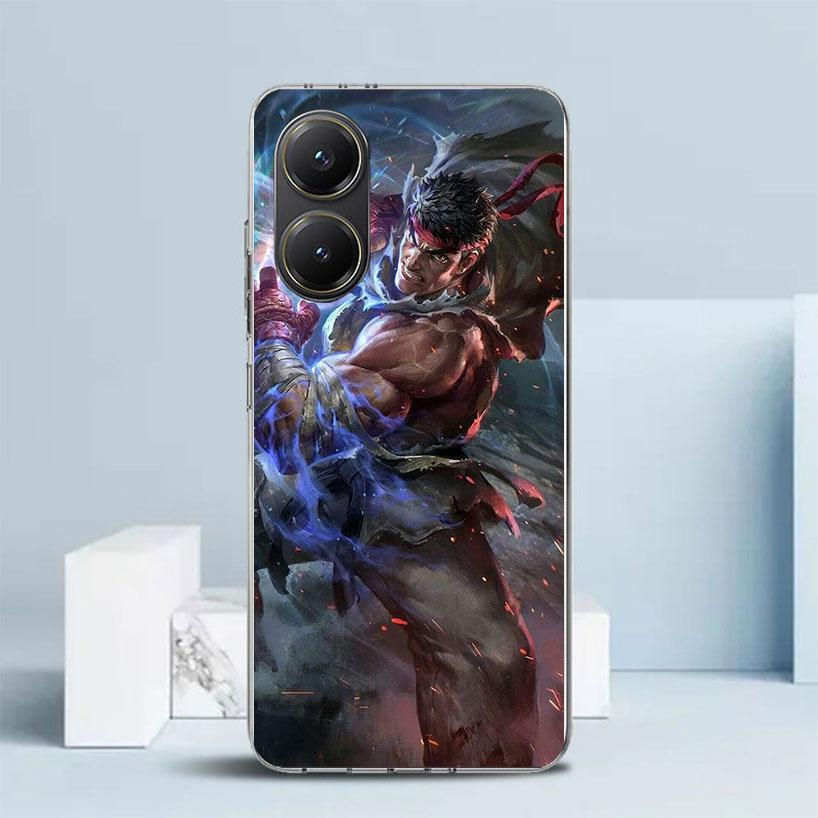 Игровой чехол S-Street F-FighterS с мягкой крышкой для телефонов Xiaomi Poco F7 Ultra X7 X6 X5 Pro M7, Redmi 15 15C 13 13C 12 12C 10 10C с принтом