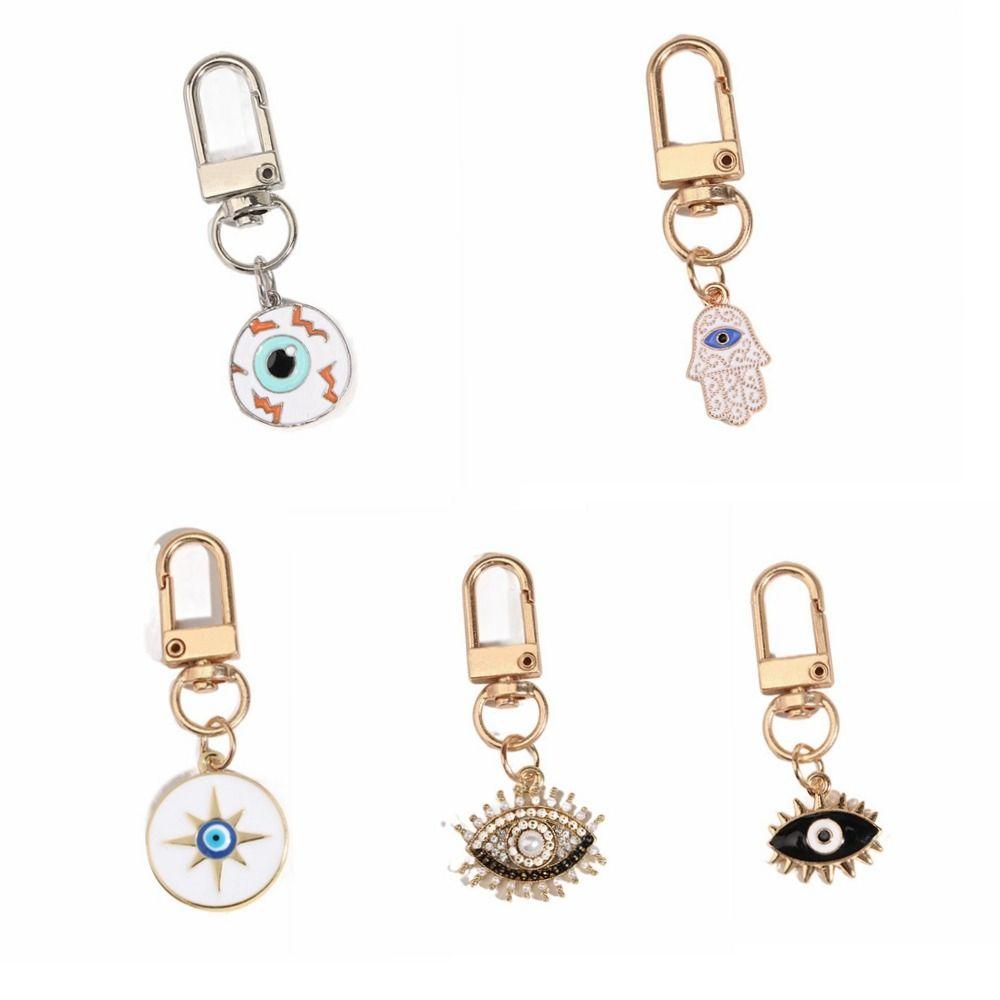 Indelible Hamsa Hand Keyring Decorate Eye of Horus Keychain Evil Eye Keychain Jewelry Accessories