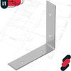 KOTARBAU® Carpenter's Angle Construction Connector Stainless Steel Galvanized 80 X 80 X 20 MM Set of 100 PCS