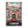 Lisbon Vintage Travel Poster Metal Plaque Poster Decoration Cinema Club Funny Designs Tin Sign Poster