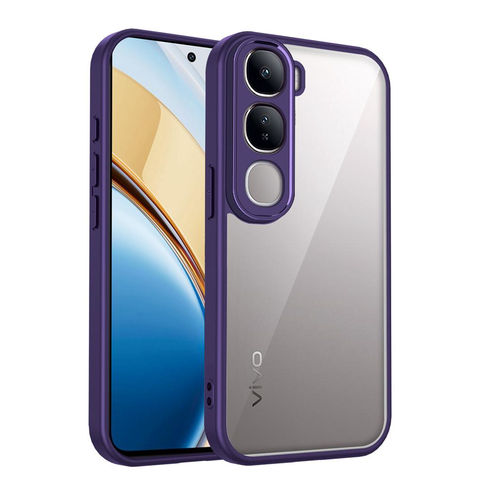 KEYSION Прозрачный чехол для телефона VIVO V40 SE 80W V40 Lite Мягкий силикон+ПК Прозрачная противоударная задняя крышка для телефона VIVO Y200 5G