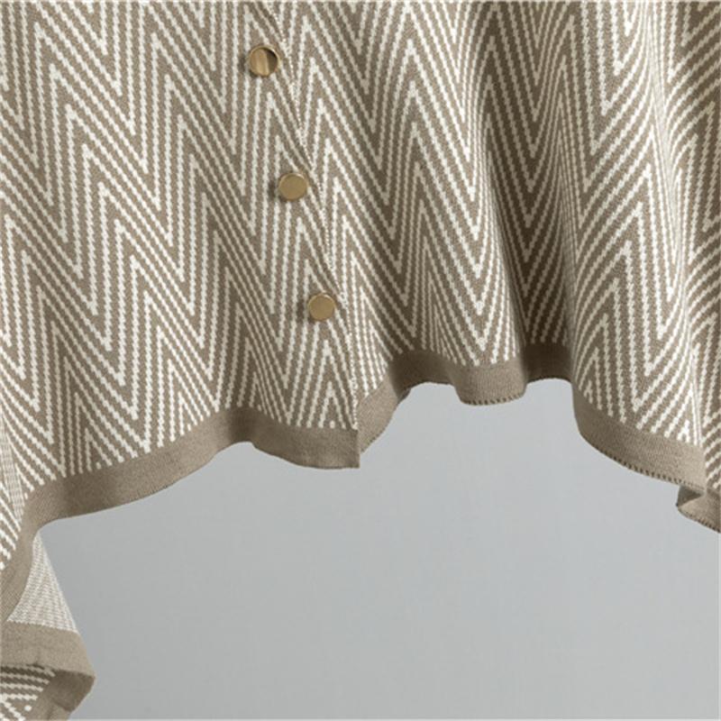 Женский осенне-зимний комплект платья Вязаная шаль-жакет Длинная юбка Комплект из двух предметов