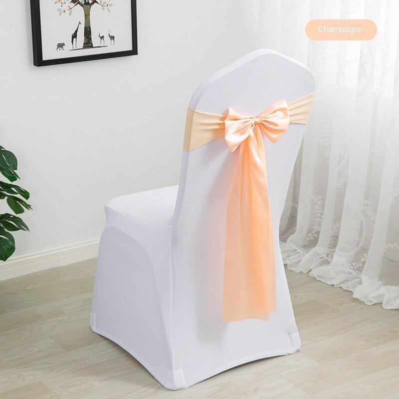 Складной стул, ленты, ленты для стульев из спандекса, атласные пояса для стула, банты для стула, эластичные пояса для стула для свадебных вечеринок, мероприятий, банкетов, отелей, домашнего кухонного стула