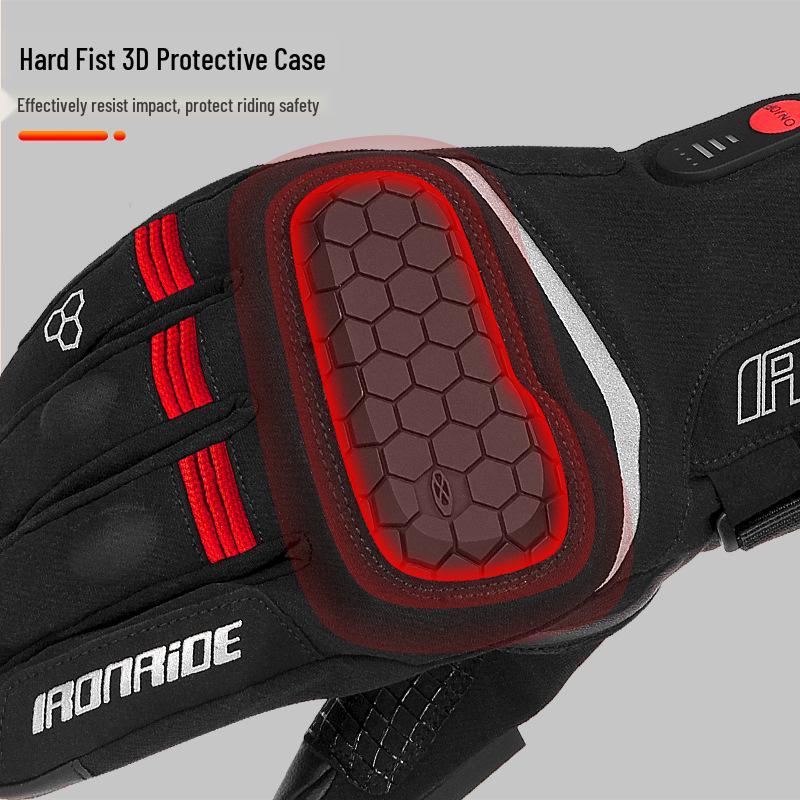 Motorcycle Heated Winter Gloves: Touchscreen, Thinsulate, Velvet-Lined for Skiing and Outdoor Use