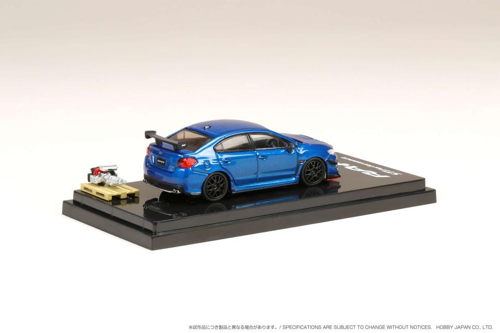 HJ64 Subaru WRX STI с опциональным дисплеем, отделка WR Blue, готовое изделие HJ641040BL 1/64, комплектация/модель двигателя RA-R, Жемчужный,