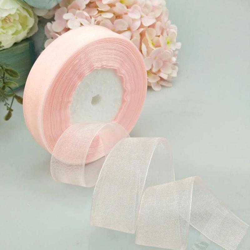 DIY 50 ярдов/рулон горячие новые оптовые партии свадебные рождественские ленты 2,5 см конфетного цвета подарочная упаковка праздничное украшение высококачественные ювелирные изделия аксессуар