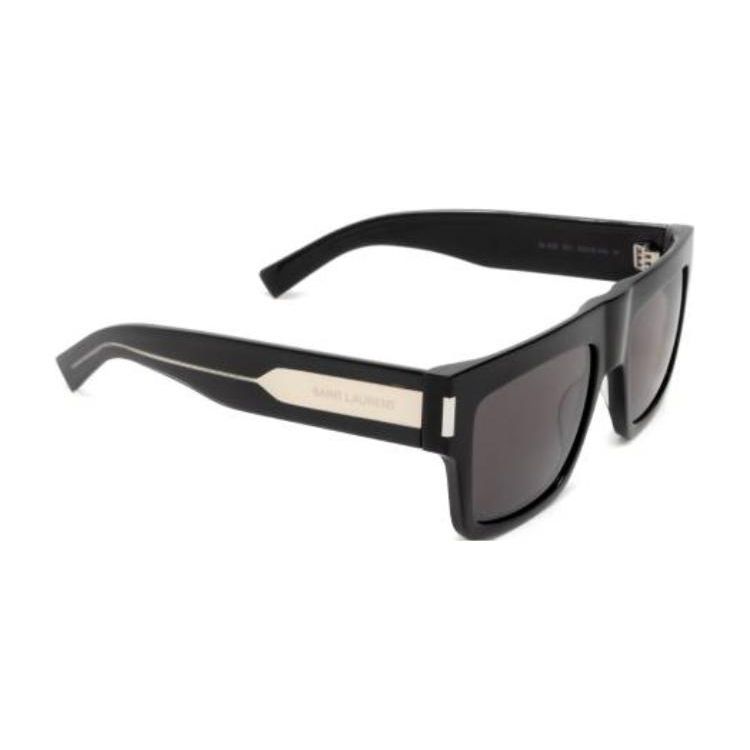 Saint Laurent Irregular Frame Sunglasses With Logo Men sunglasses Black SL628001