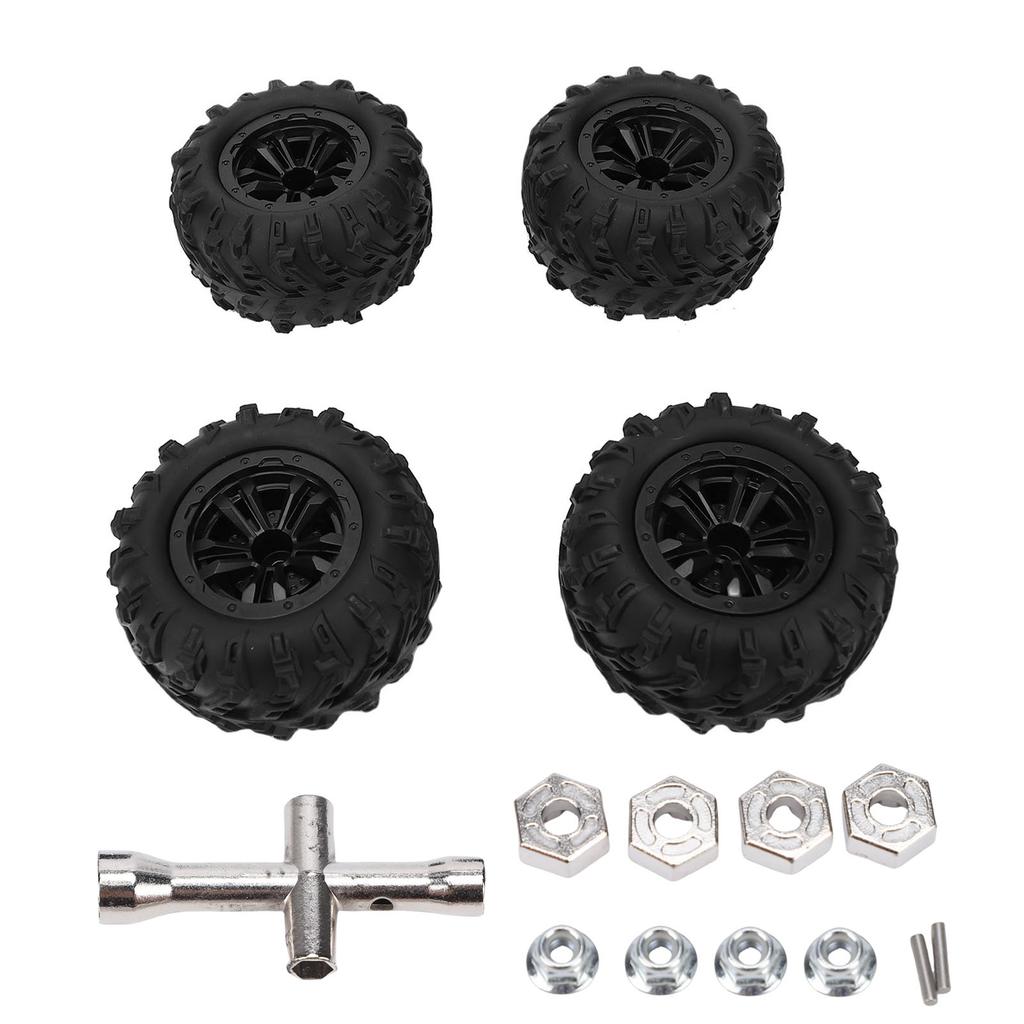 RC Car Rubber Tires Fit for SCY 16101PRO 16102PRO 85mm Replacement Wheels Complete Set