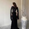 2025 Autumn Luxury Slimming Batwing Sleeve Evening Dress for Women