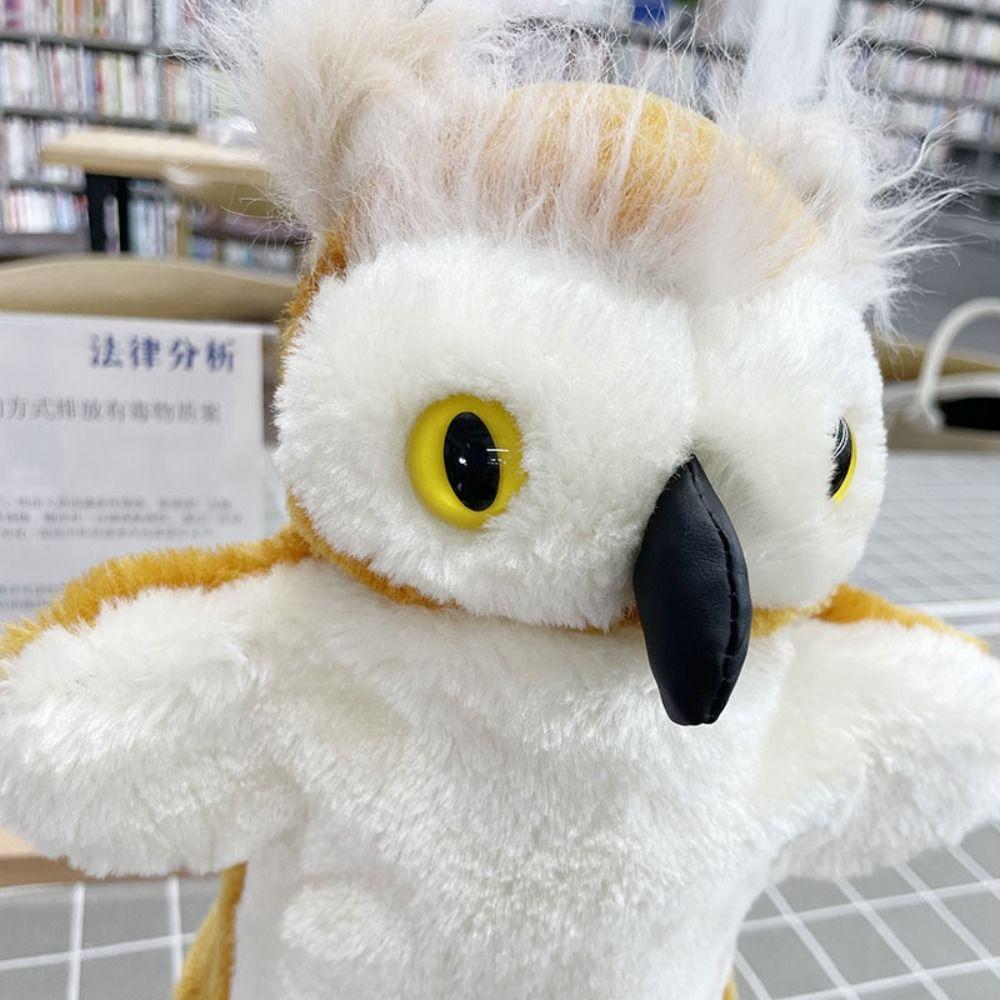 Plush Owl Hand Puppets Brown Baby Educational Toy Cute Finger Puppets  Kids