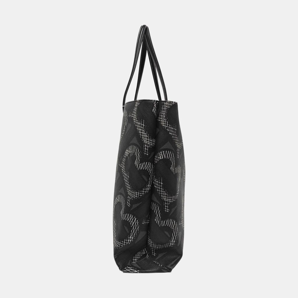 [Pre-Owned] Exclusive Logo Print Eco-Friendly Cotton Polyurethane Tote Bag - Excellent #1J8QECA