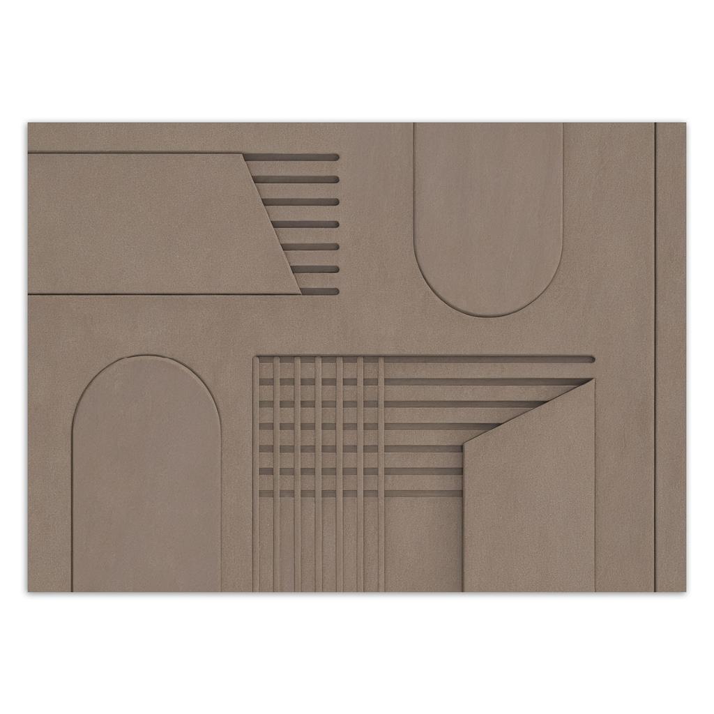 Обои Коричневый Рельеф 3D