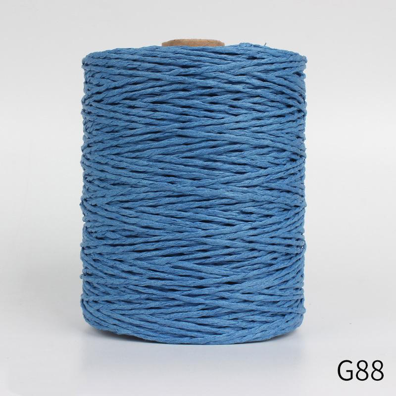 280M/Roll Cushion Baskets Knitting Material Hat HandBag Colorful Threads For Summer Hand Knit Crochet Natural Raffia Straw Yarn