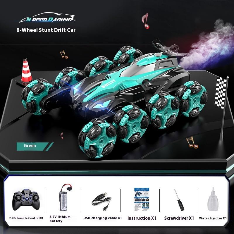 Eight Wheel Stunt Remote Control Car Gesture Induction Drift Spray Swing Arm Climbing Rotary Charging Motor Racing Toy Gift